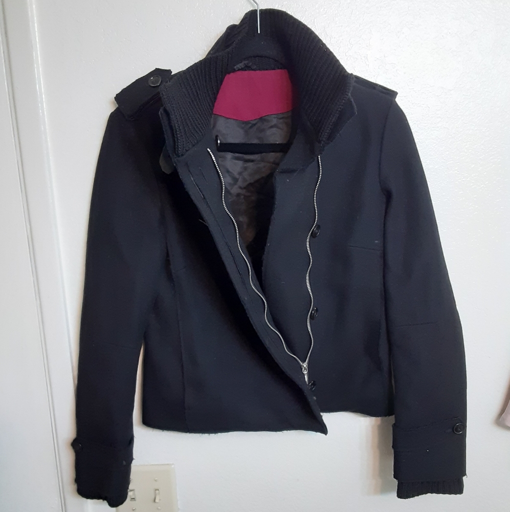 Costume National zip up pea coat